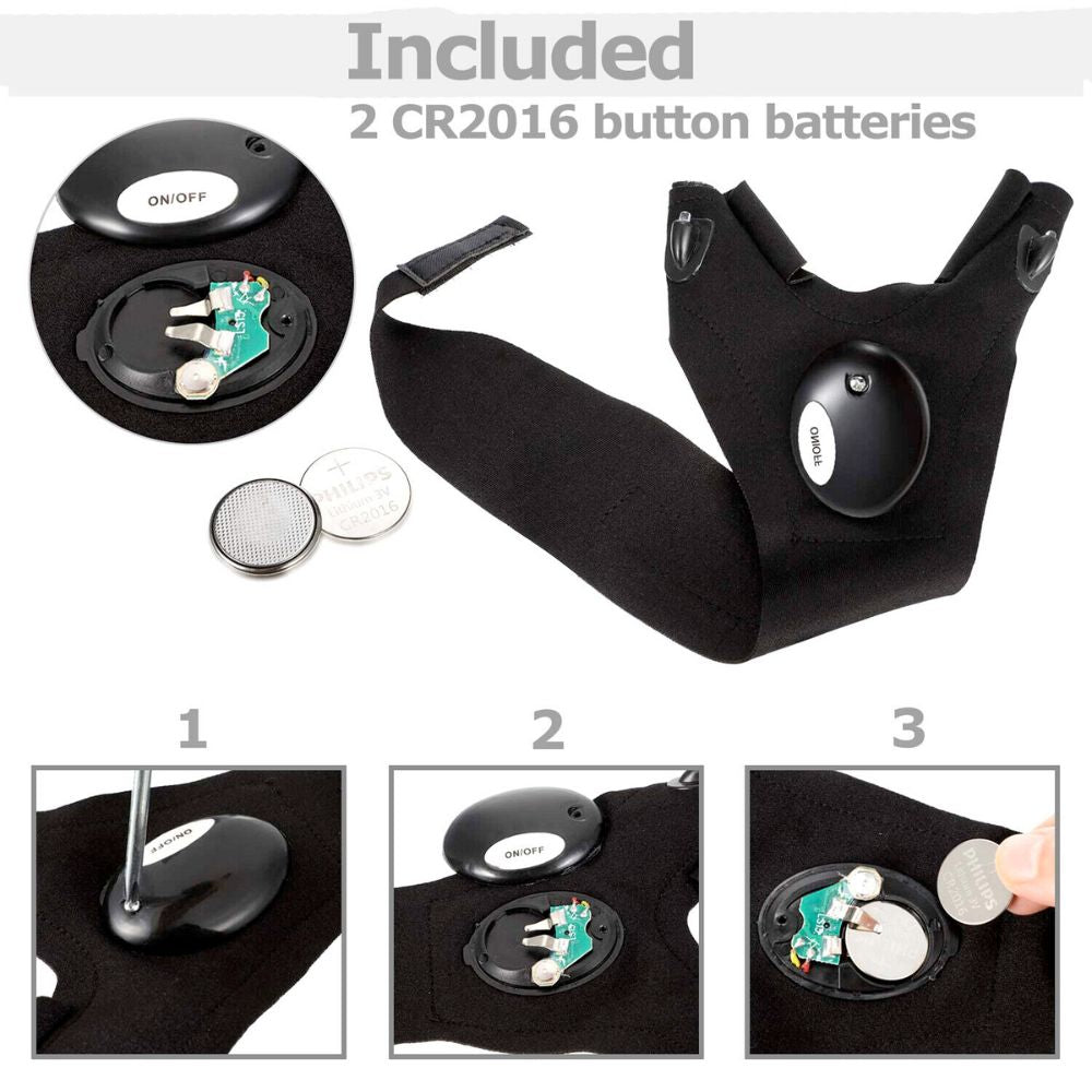 LED Flashlight Work Gloves — Hands-Free Lighting for Any Job