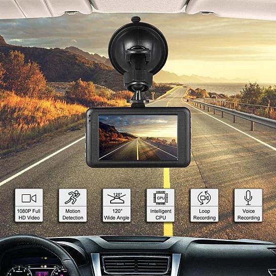 1080P Dash Cam with G-Sensor, Loop Recording & Night Vision