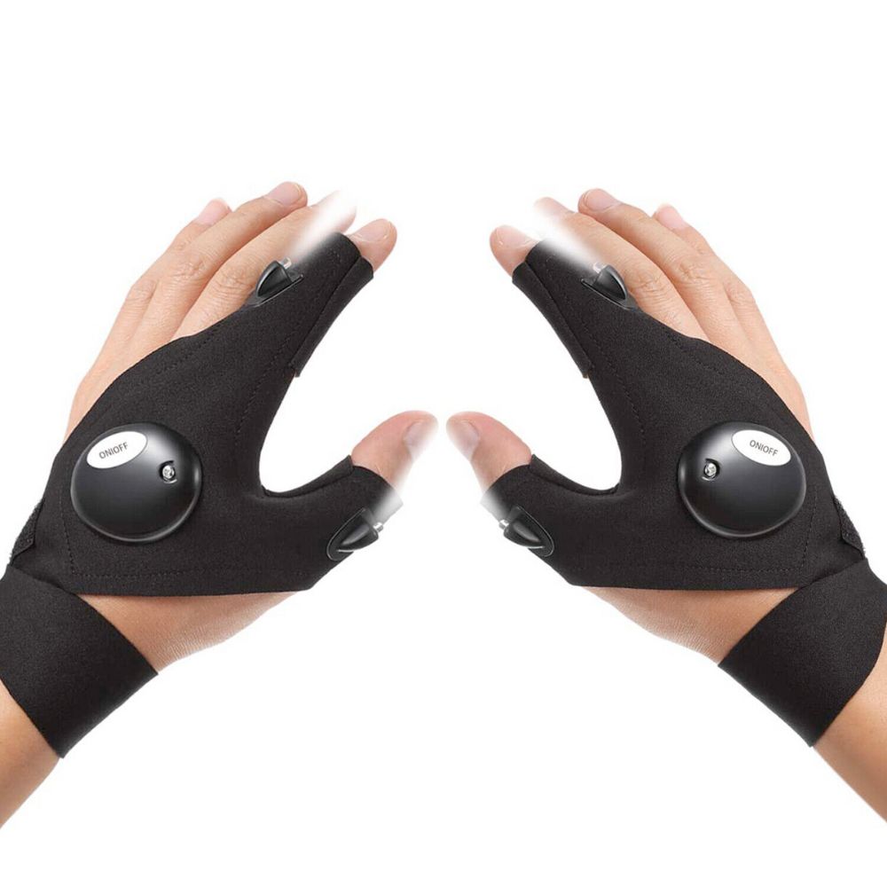 LED Flashlight Work Gloves — Hands-Free Lighting for Any Job