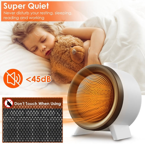 1Pc  Electric Space Heater Ceramic Heater Fan Heating Fan With 3 Modes