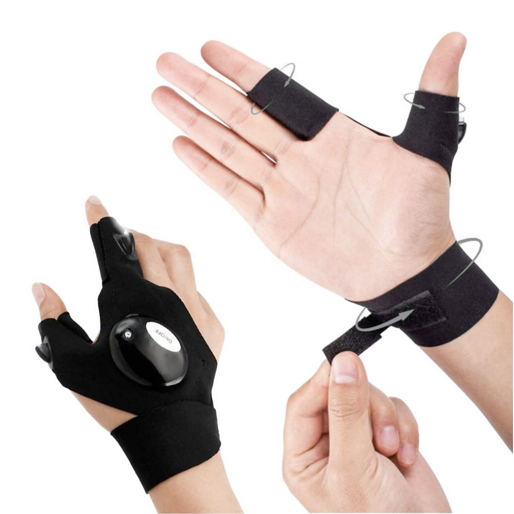 LED Flashlight Work Gloves — Hands-Free Lighting for Any Job
