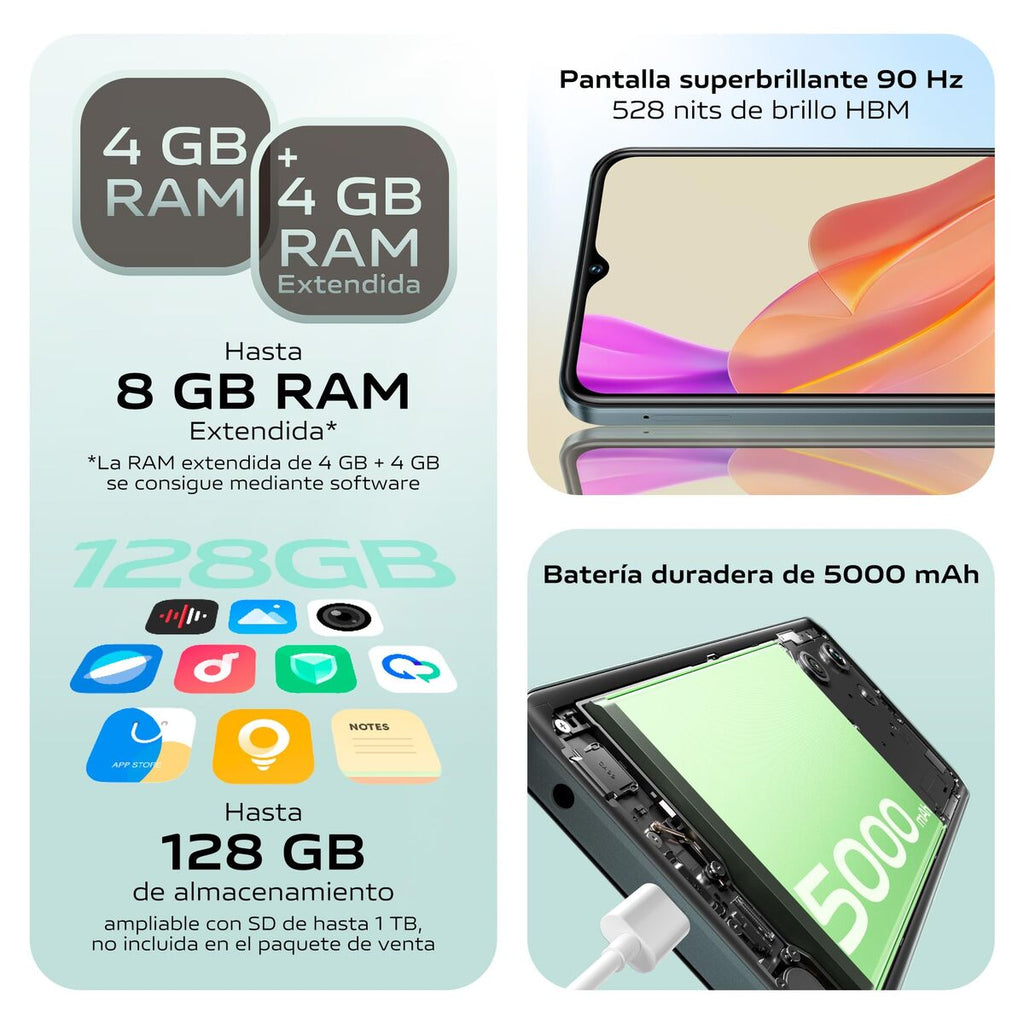 Smartphone Vivo Y03 6,56" MediaTek Helio G85 4 GB RAM 128 GB Black