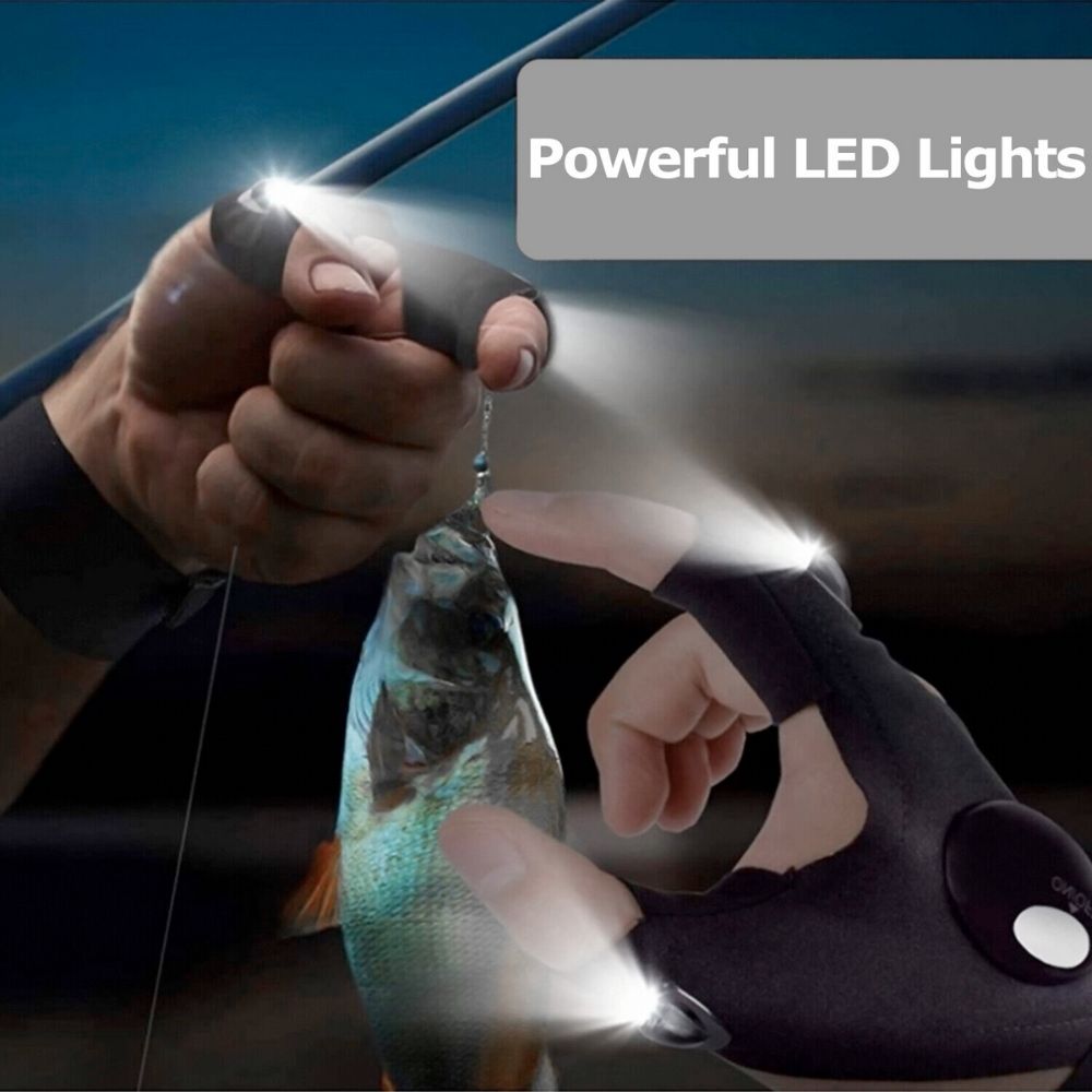 LED Flashlight Work Gloves — Hands-Free Lighting for Any Job