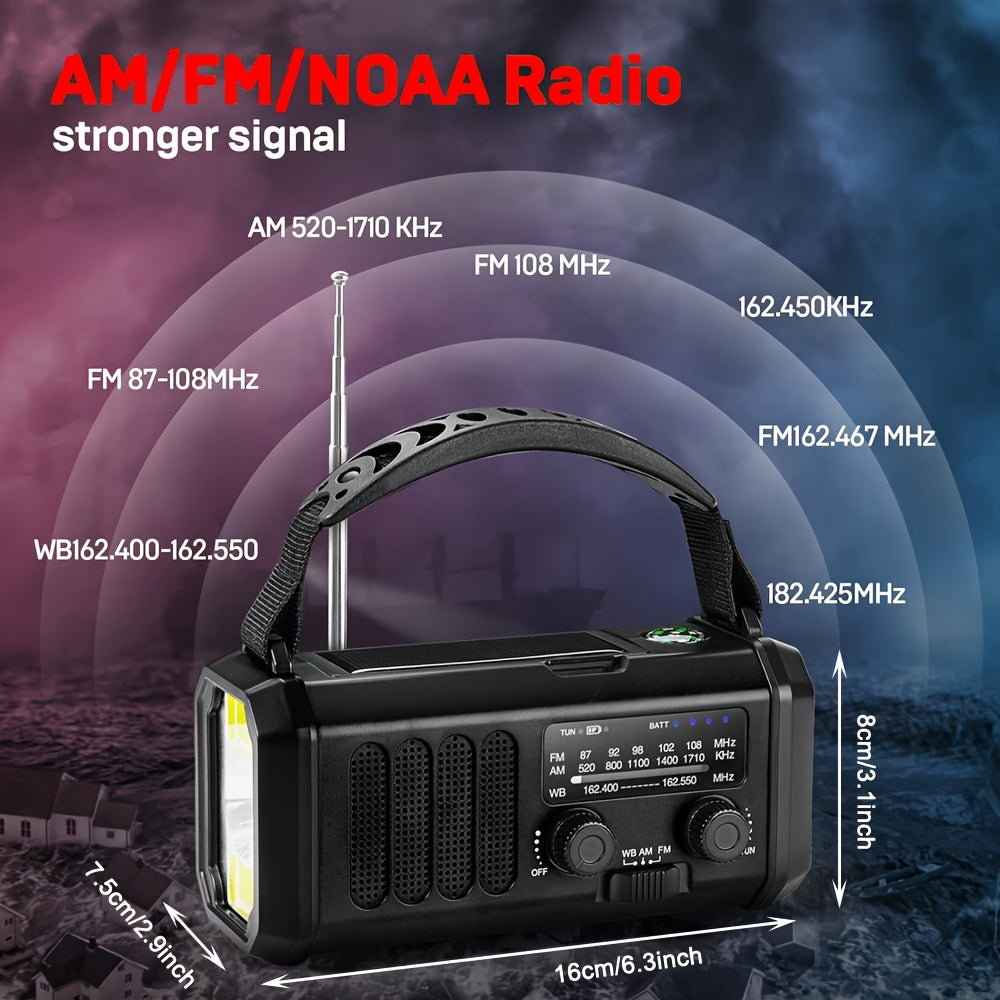 NNETM Portable Emergency Radio with Solar Power (10000mAh)