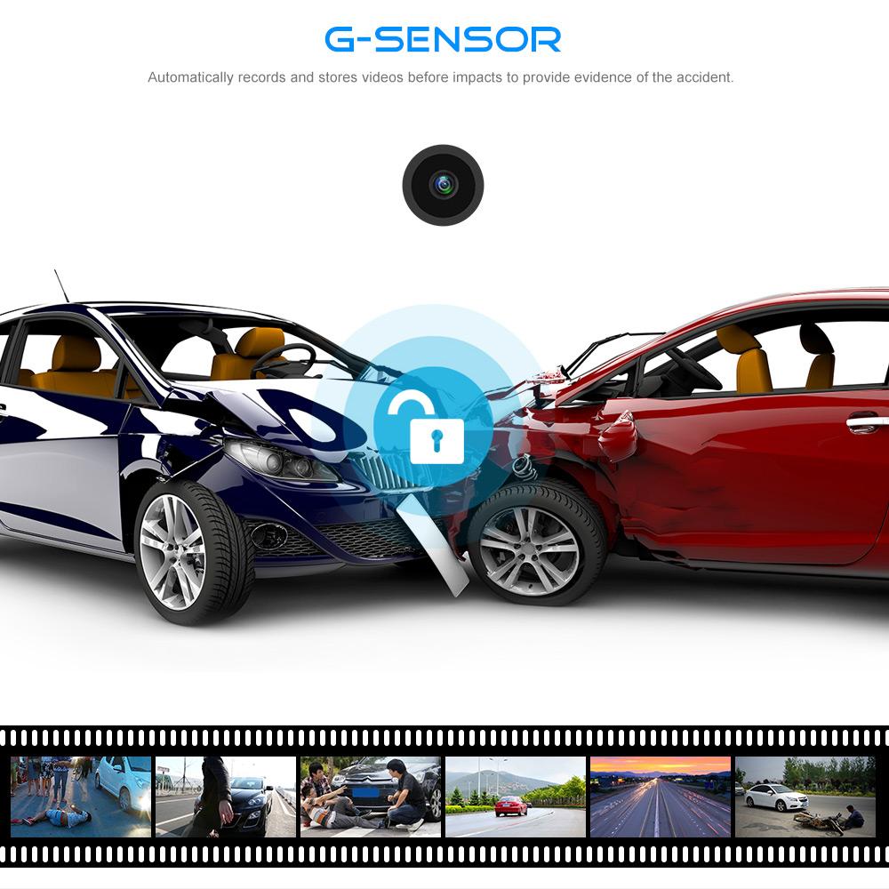 1080P Dash Cam with G-Sensor, Loop Recording & Night Vision
