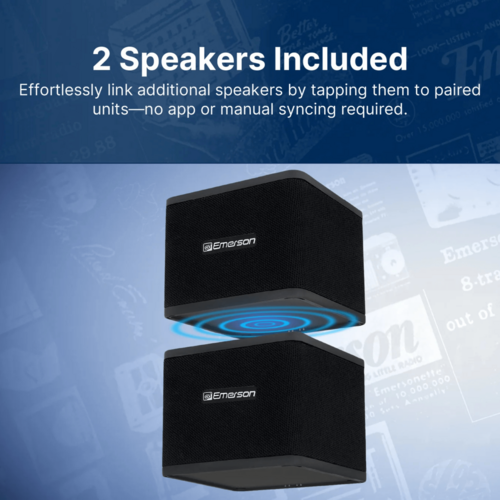 Emerson 1-Pair Instant Connect Sound Blox Wireless Magnetic Stackable