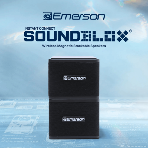 Emerson 1-Pair Instant Connect Sound Blox Wireless Magnetic Stackable