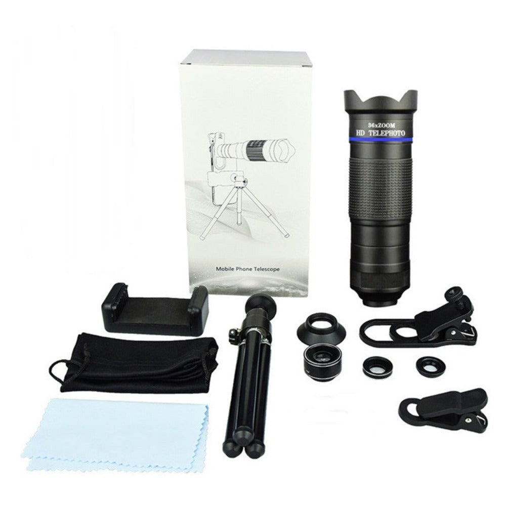 Dragon 36X Mobile Phone Telescope Lens Kit with Tripod