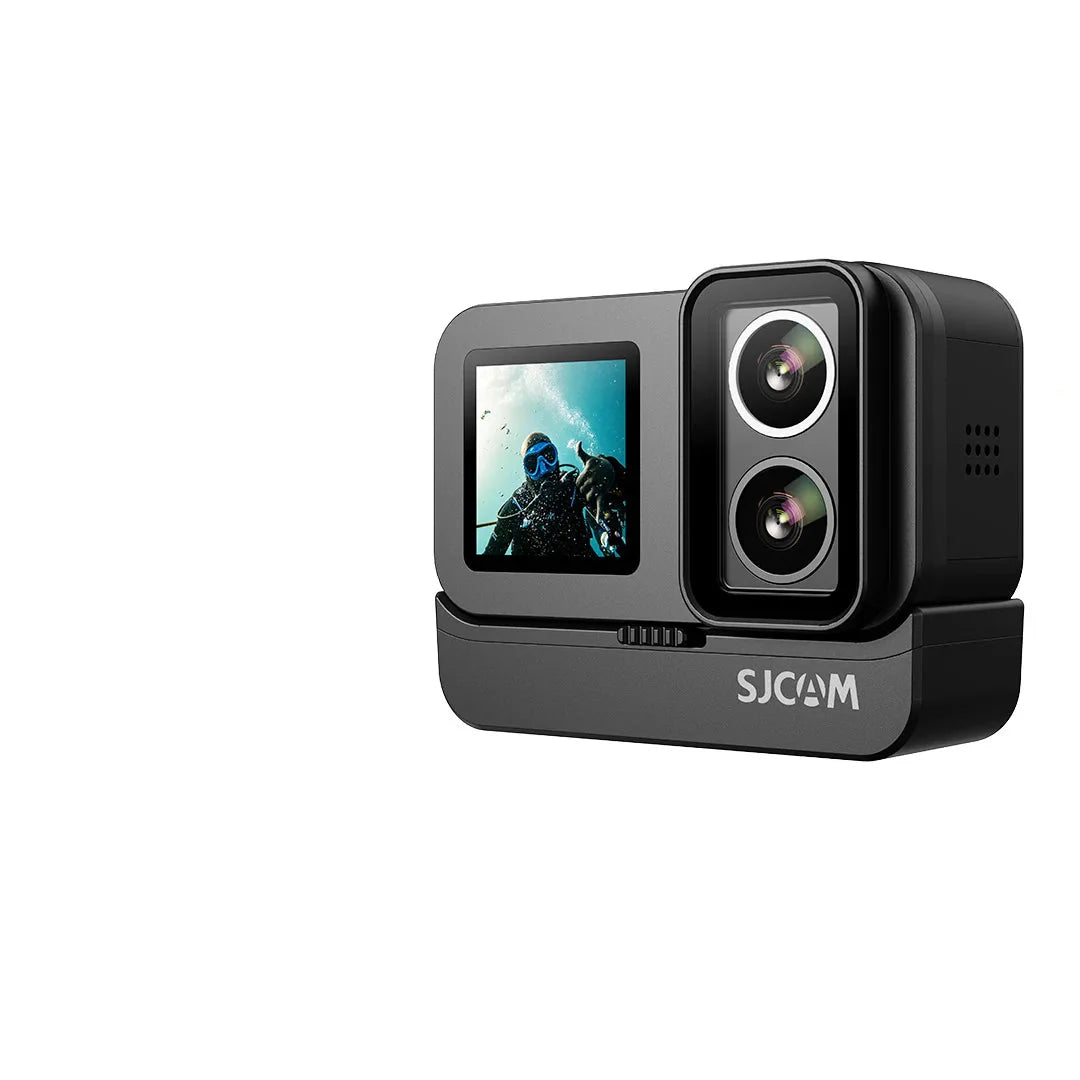 NNEOBA 4K Dual-Lens Action Camera Power Stick Included Black