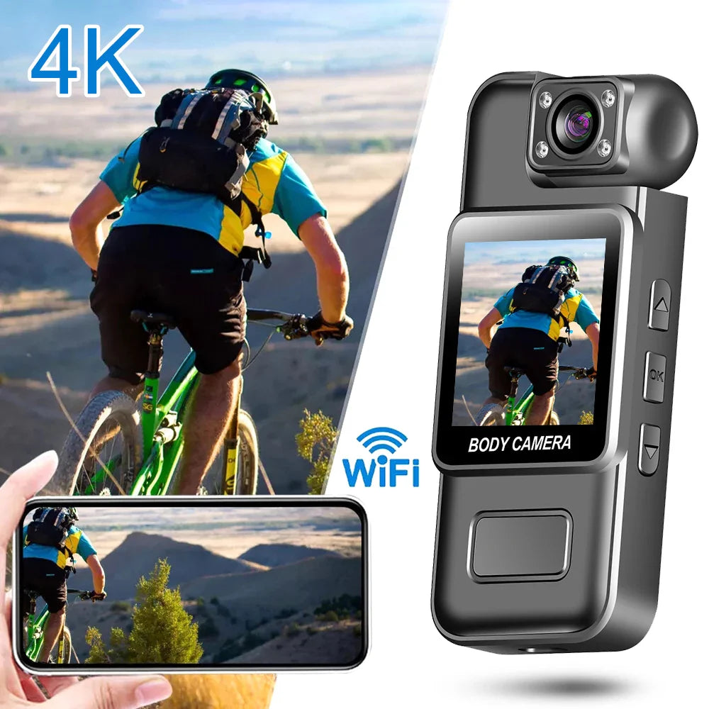NNEOBA WiFi Mini Body Camera Black