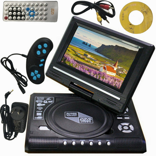 NNEDSZ 7Inch Portable Dvd Player CD Card Hd 16:9 Lcd Large 270-Degree Rotation Screen