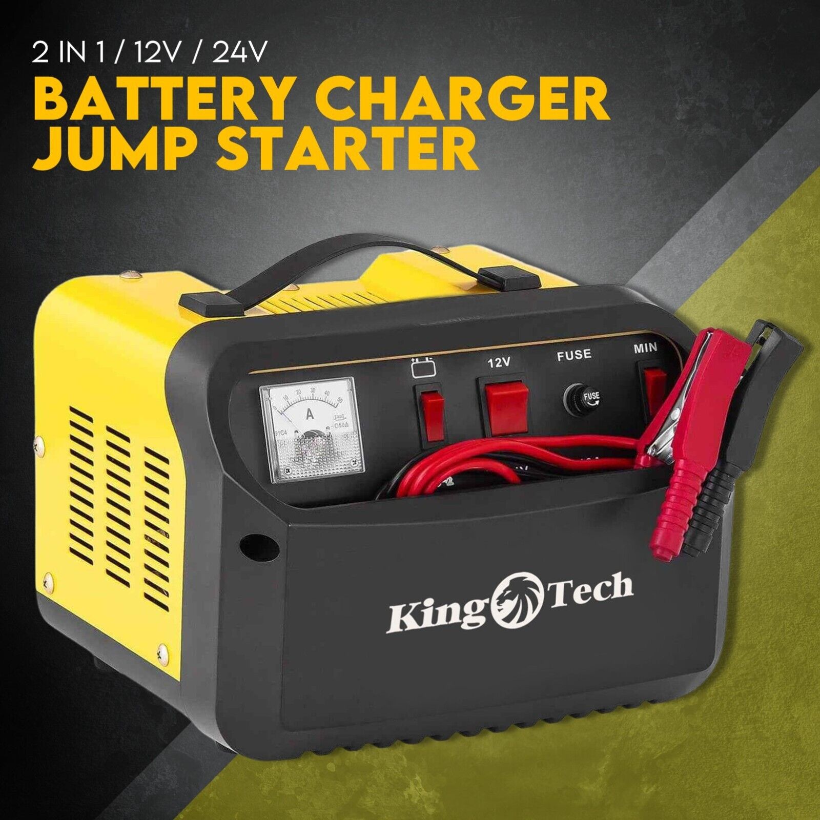 NNEDSZ 2IN1 Car Battery Charger Jump Starter 12V 24V 40A ATV Boat Tractor