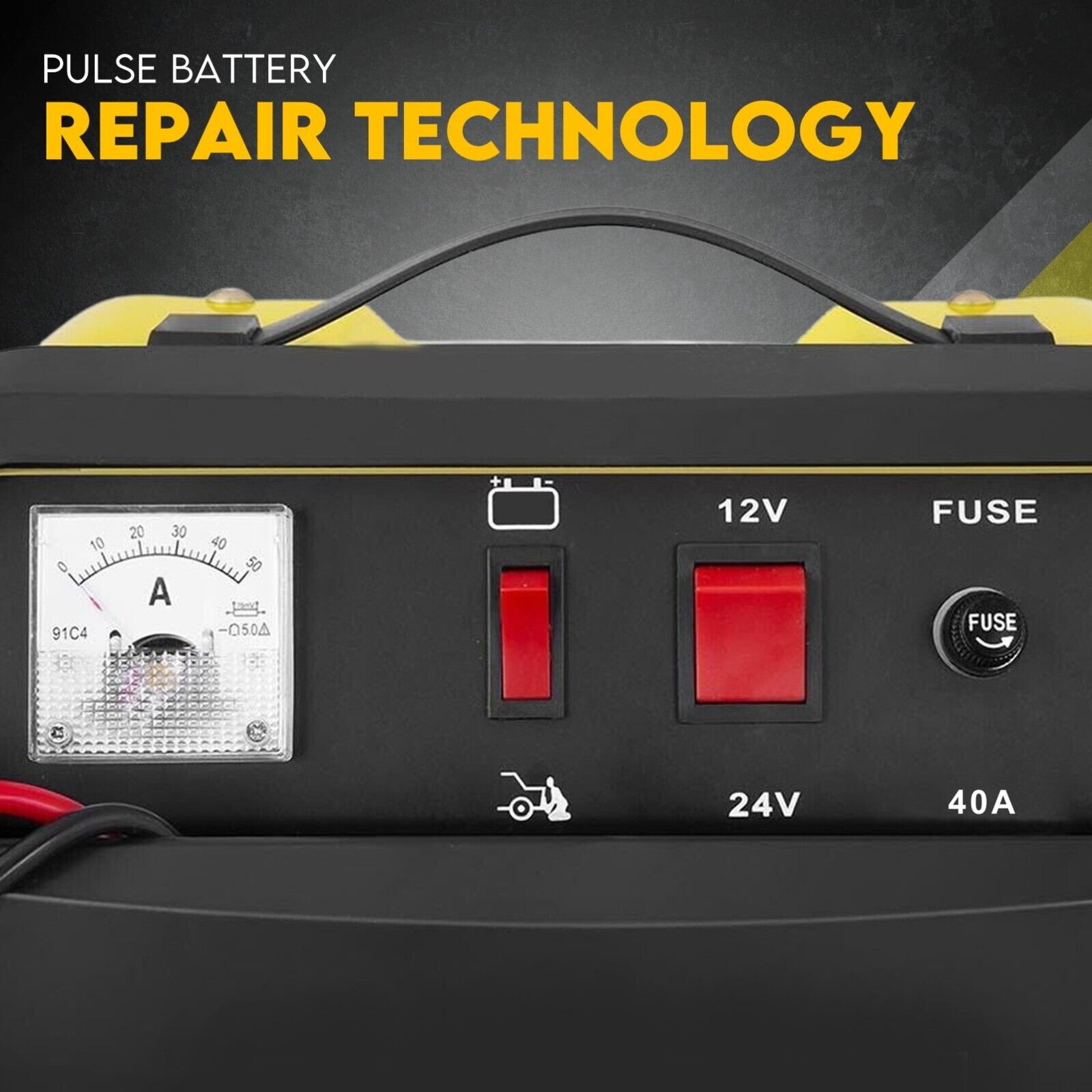 NNEDSZ 2IN1 Car Battery Charger Jump Starter 12V 24V 40A ATV Boat Tractor