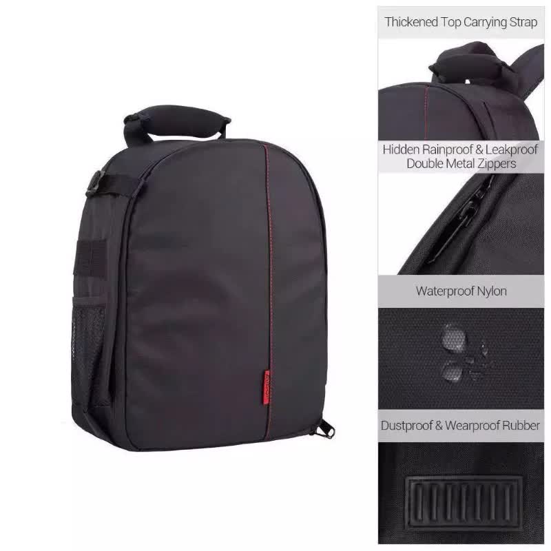 NNEDSZ Green Lining Water-Resistant DSLR Camera Backpack with Tripod Holder, Lightweight and Spacious Photography Bag for Outdoor Use(Camera and accessories are props, not included)