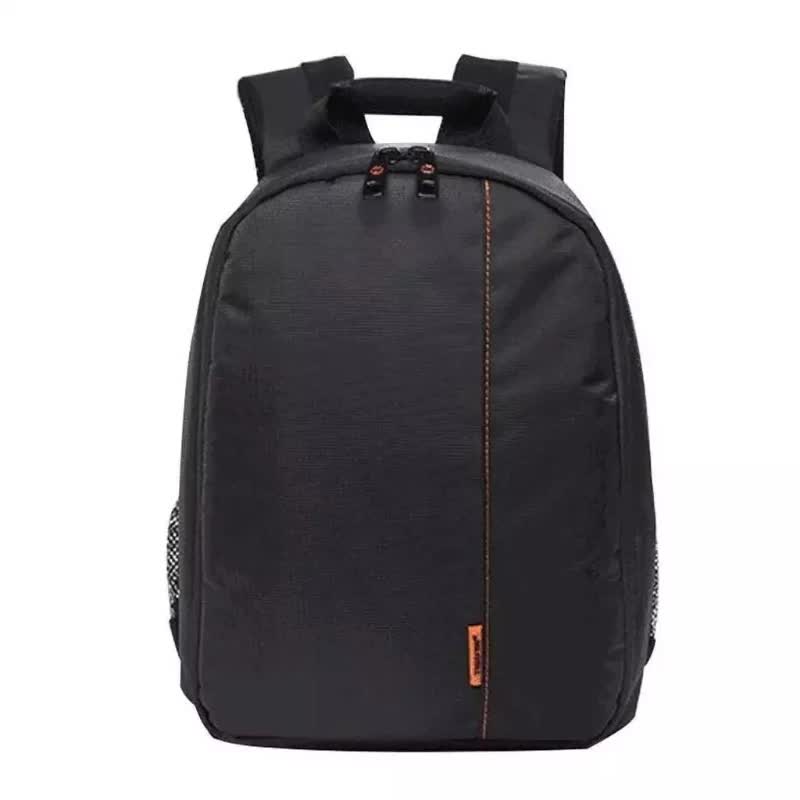 NNEDSZ Orange Lining Water-Resistant DSLR Camera Backpack with Tripod Holder, Lightweight and Spacious Photography Bag for Outdoor Use(Camera and accessories are props, not included)