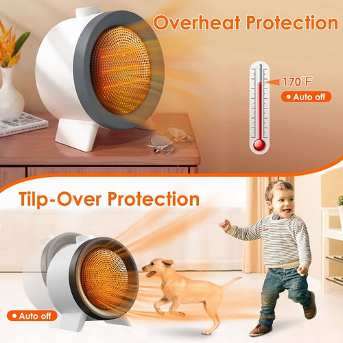 1Pc  Electric Space Heater Ceramic Heater Fan Heating Fan With 3 Modes