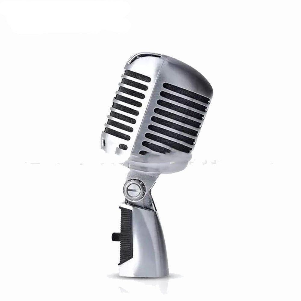 Retro Dynamic Stage Microphone — All-Metal Cardioid Design