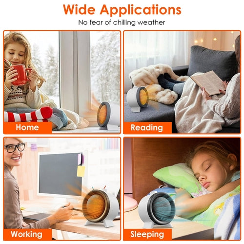 1Pc  Electric Space Heater Ceramic Heater Fan Heating Fan With 3 Modes