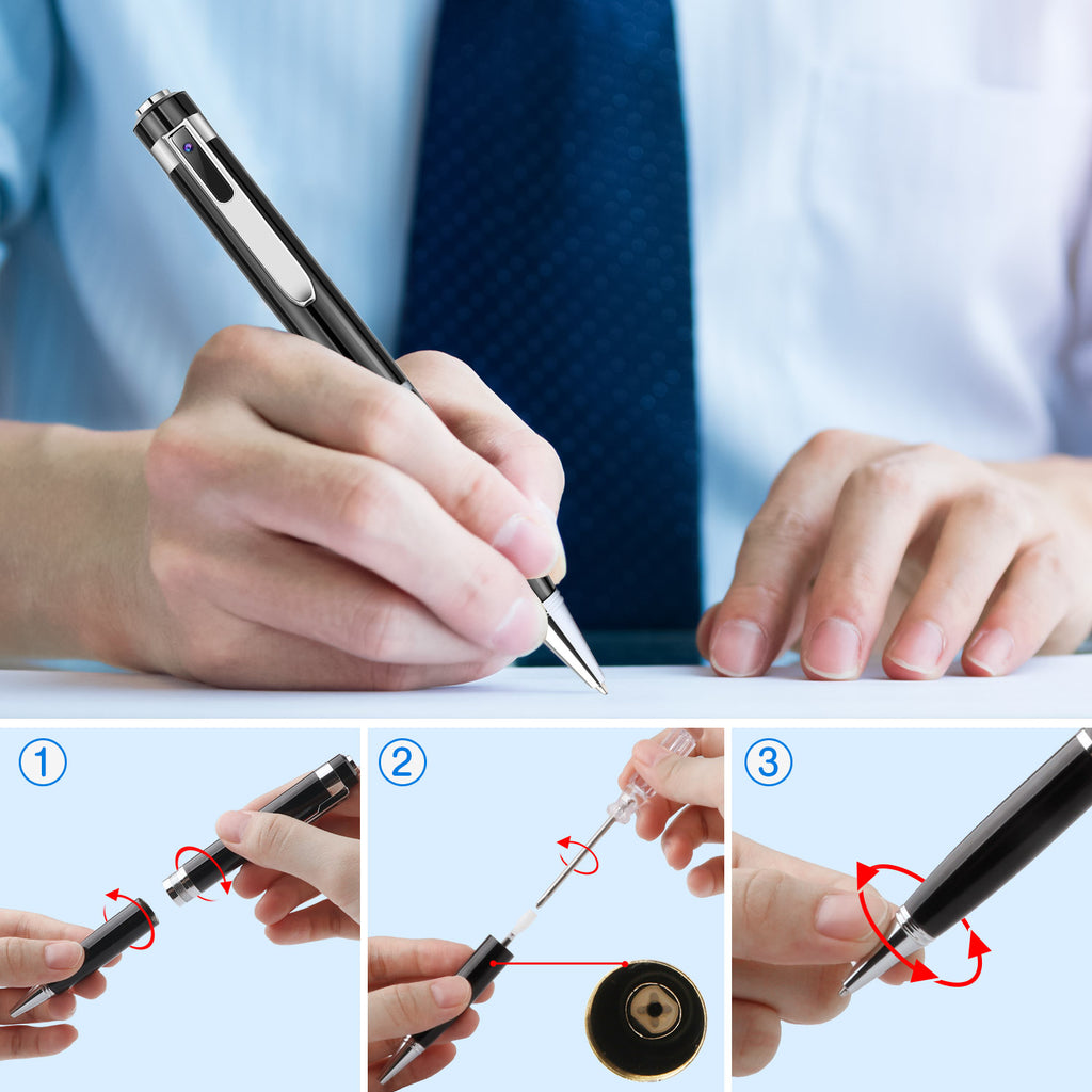 1080P HD Hidden Camera Pen with Built-In DVR Recorder