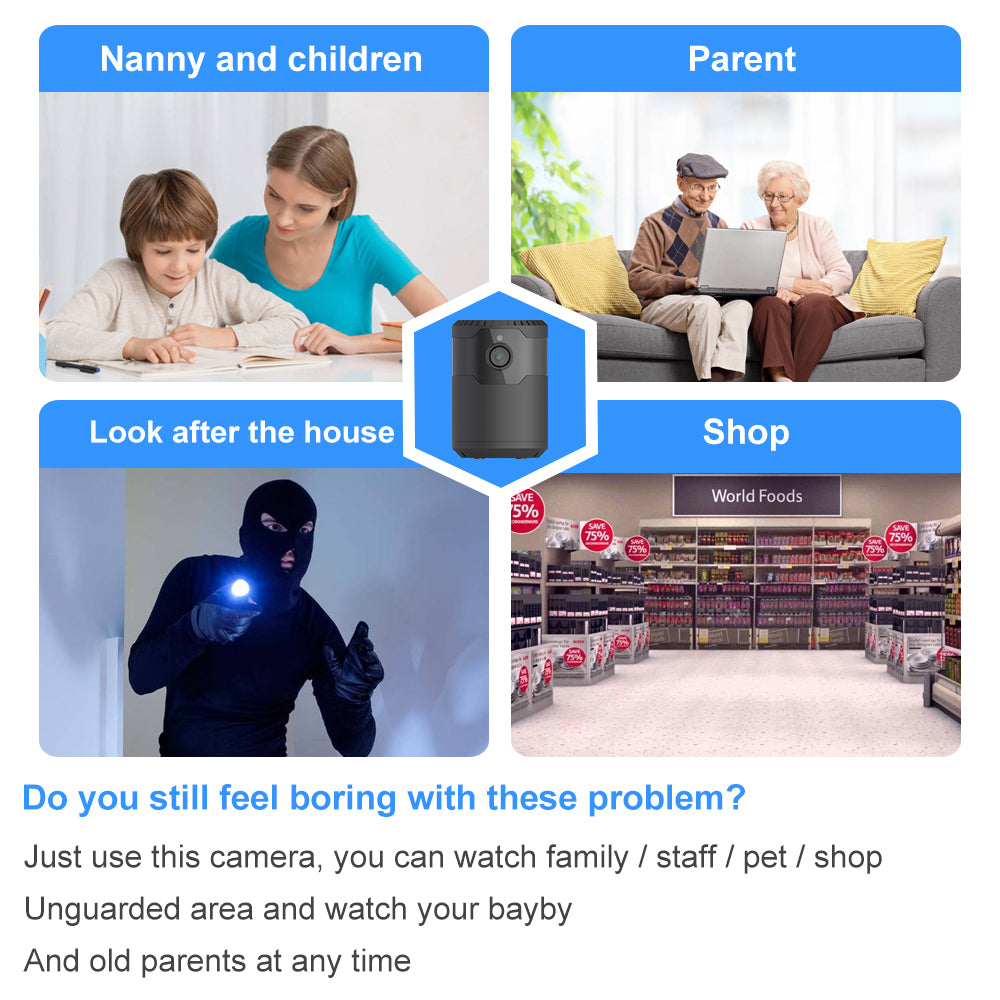 1080P Mini WiFi Security Camera with Night Vision