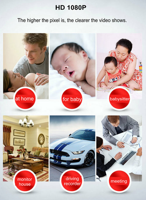 1080P Body Camera Mini Cop Pocket Video Recorder Night Vision