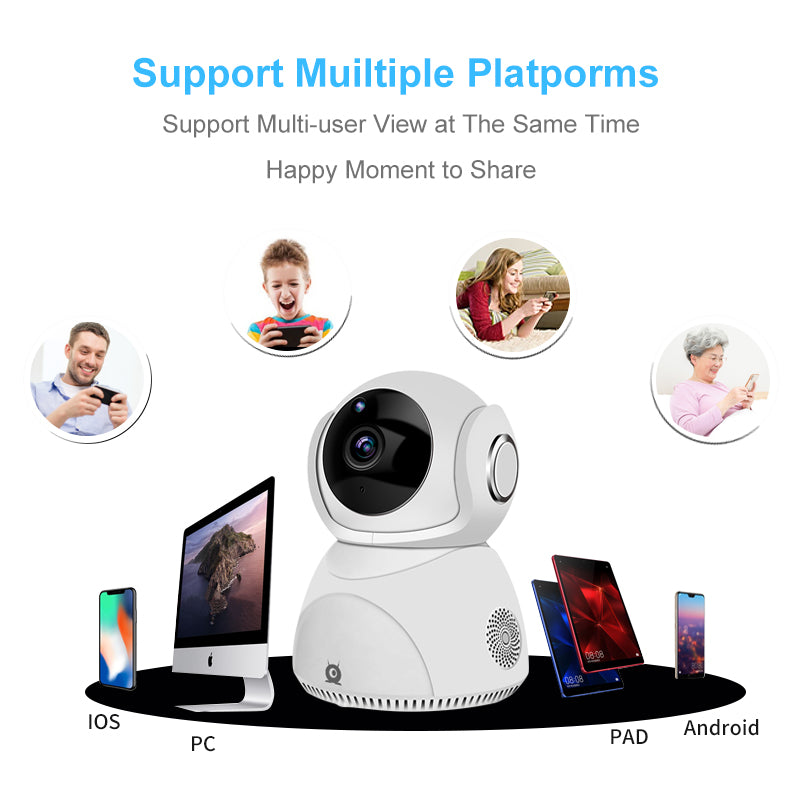 1080P 360° PTZ WiFi Security Camera with Night Vision