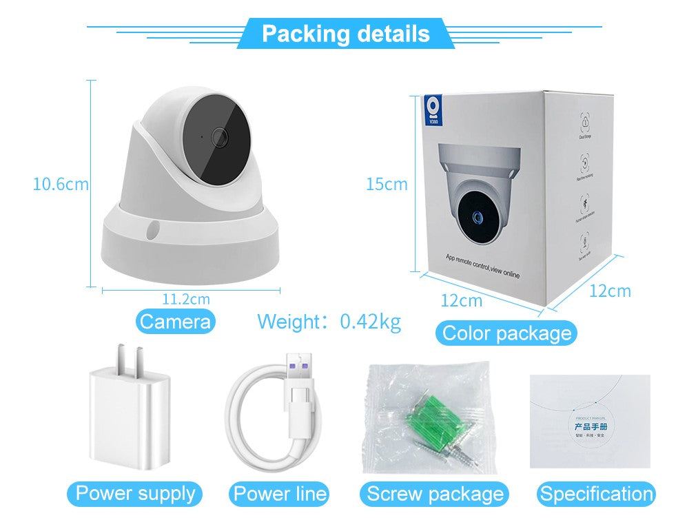 1080P PTZ WiFi Baby Monitor & Home Security Camera