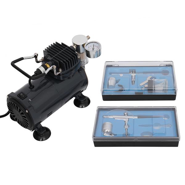 TC-201 220V Air Compressor & Dual Airbrush Kit for Artists