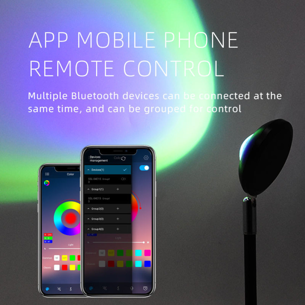 RGB Sunset Lamp Projector with APP & Remote Control
