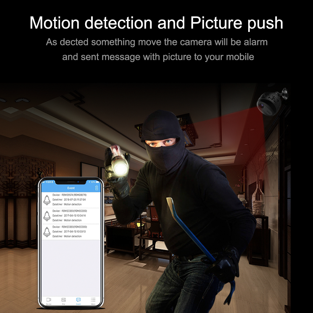 1080P HD WiFi Mini Security Camera with Night Vision