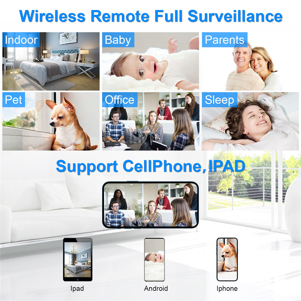 4K WiFi Clock Camera with IR Night Vision & Motion Detection
