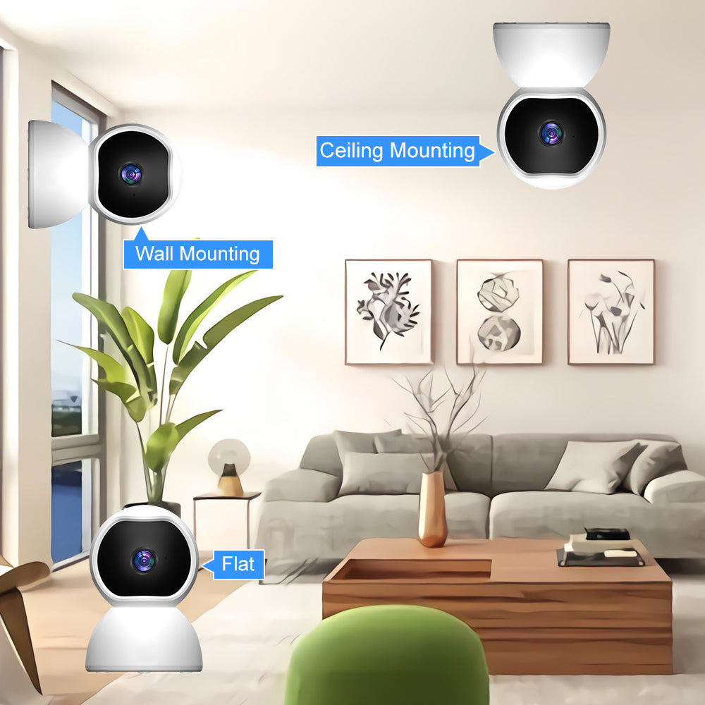 1080P Indoor WiFi Security Camera with Night Vision & PTZ