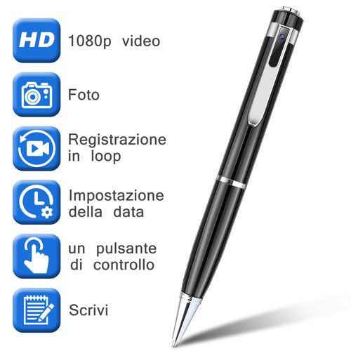 1080P HD Hidden Camera Pen with Built-In DVR Recorder
