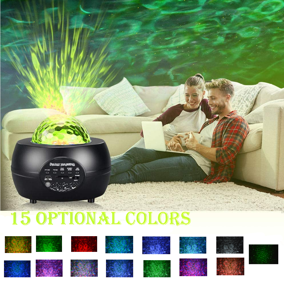 LED Starry Sky Projector with Bluetooth Speaker & Remote