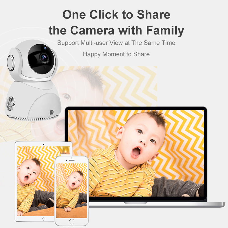 1080P 360° PTZ WiFi Security Camera with Night Vision
