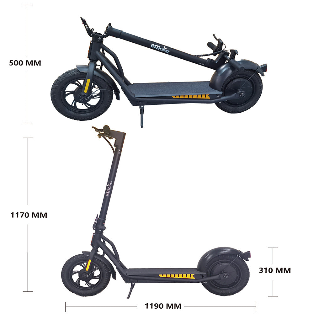 GlideX 500W Electric Scooter — 12" Tires, 50km Range