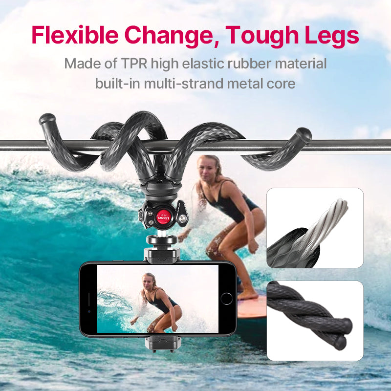 Flexible Octopus Tripod with Universal Smartphone Gimbal Clip