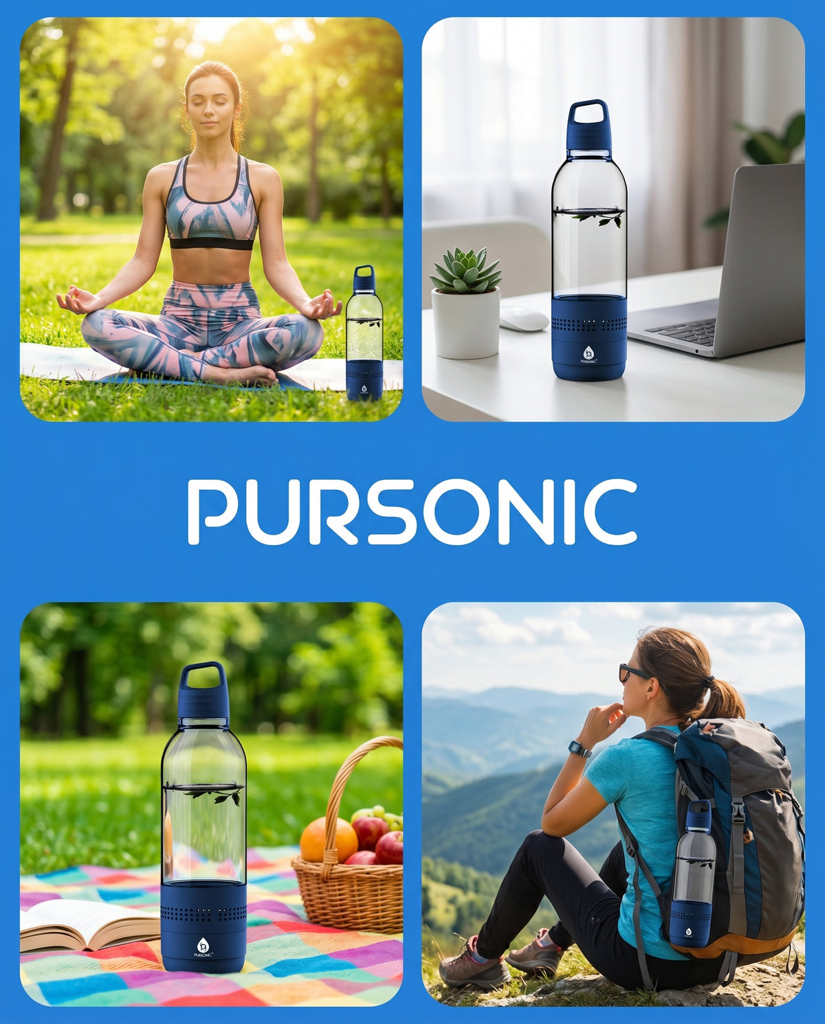2-in-1 Water Bottle with Wireless Speaker - Pursonic Hydration